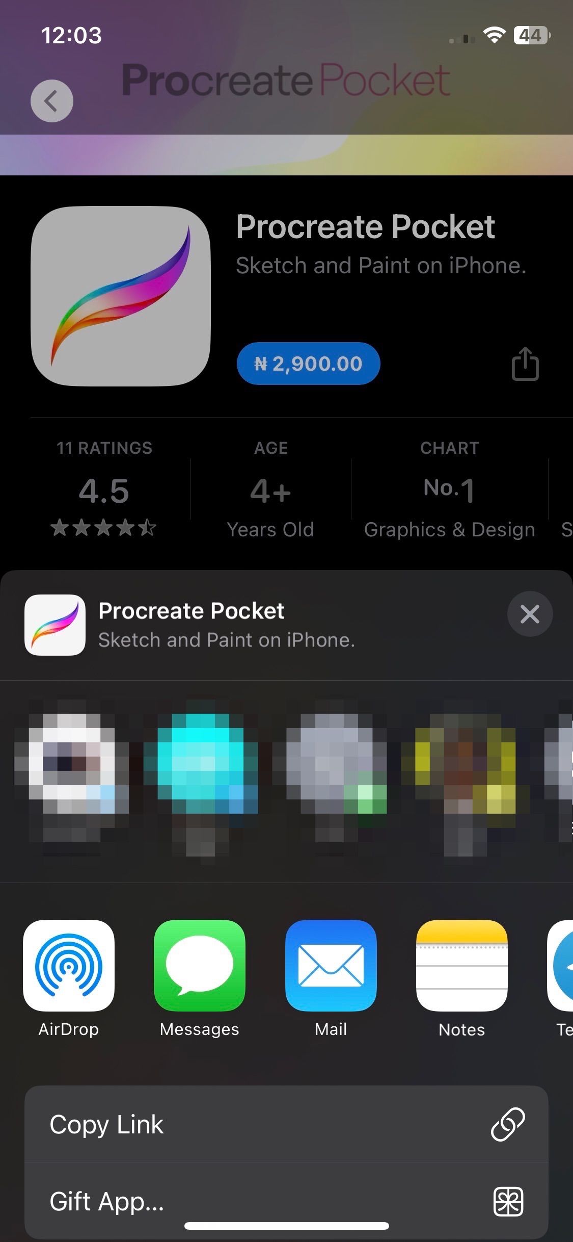 Screenshot of App Store on an iPhone 2