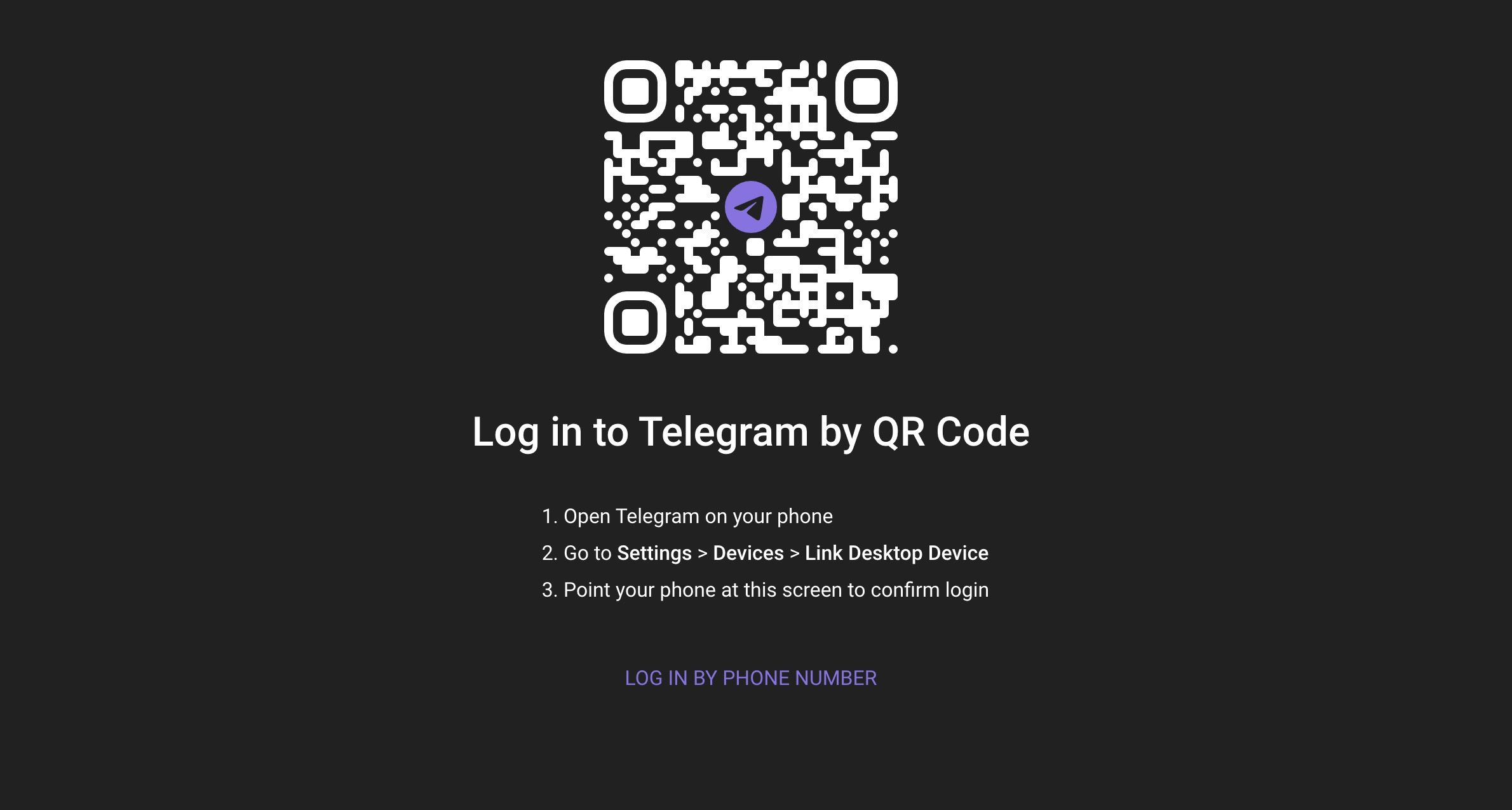 Screenshot of Telegram Web on a Mac