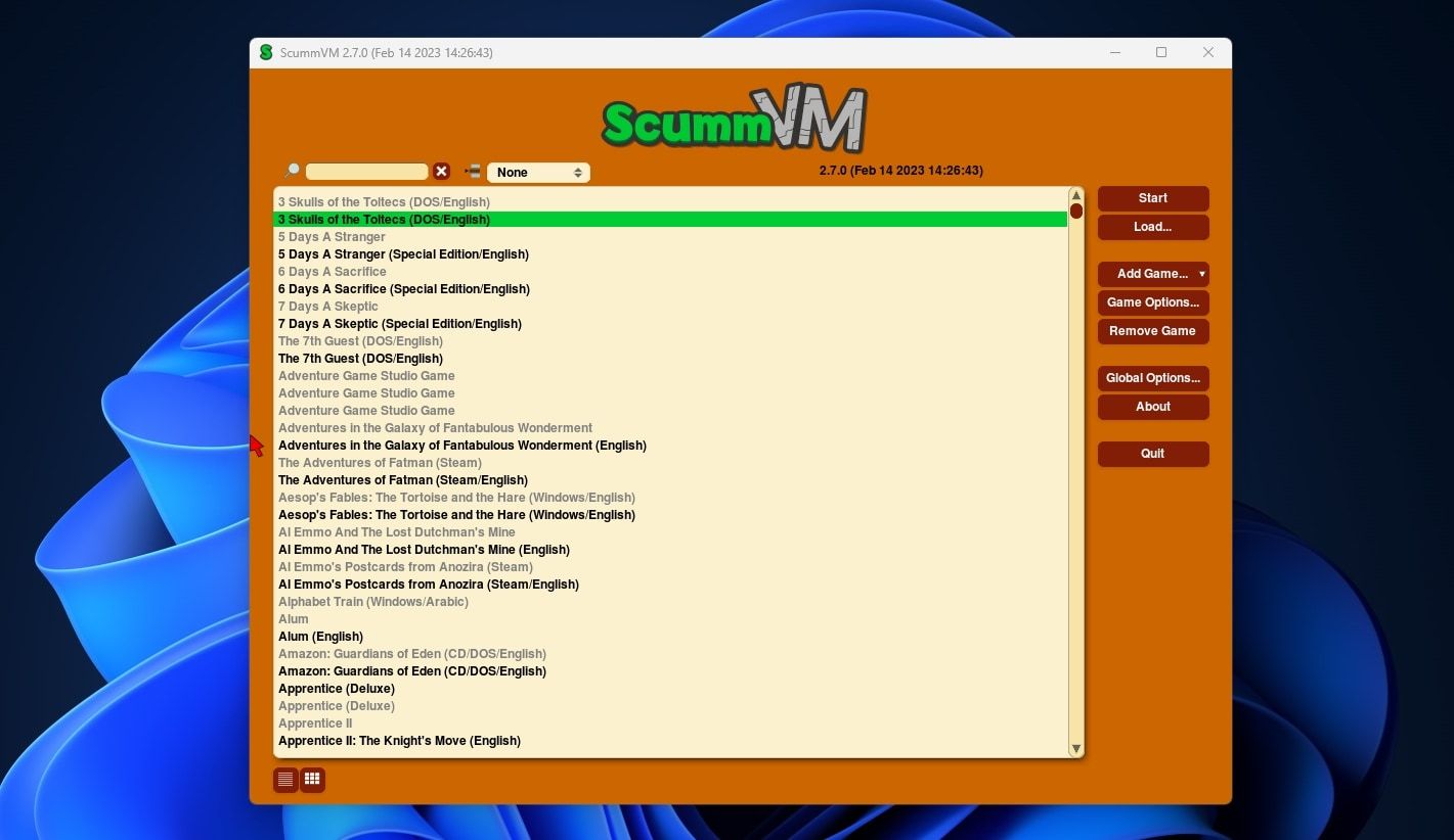 scummvm could not find game android