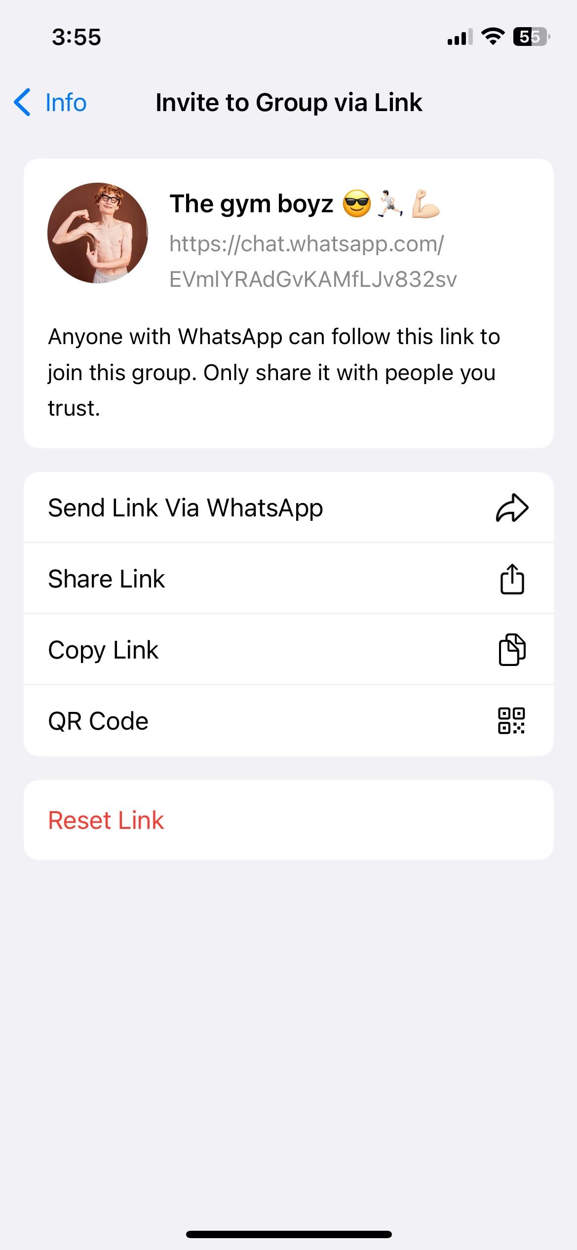 Share WhatsApp group QR Code