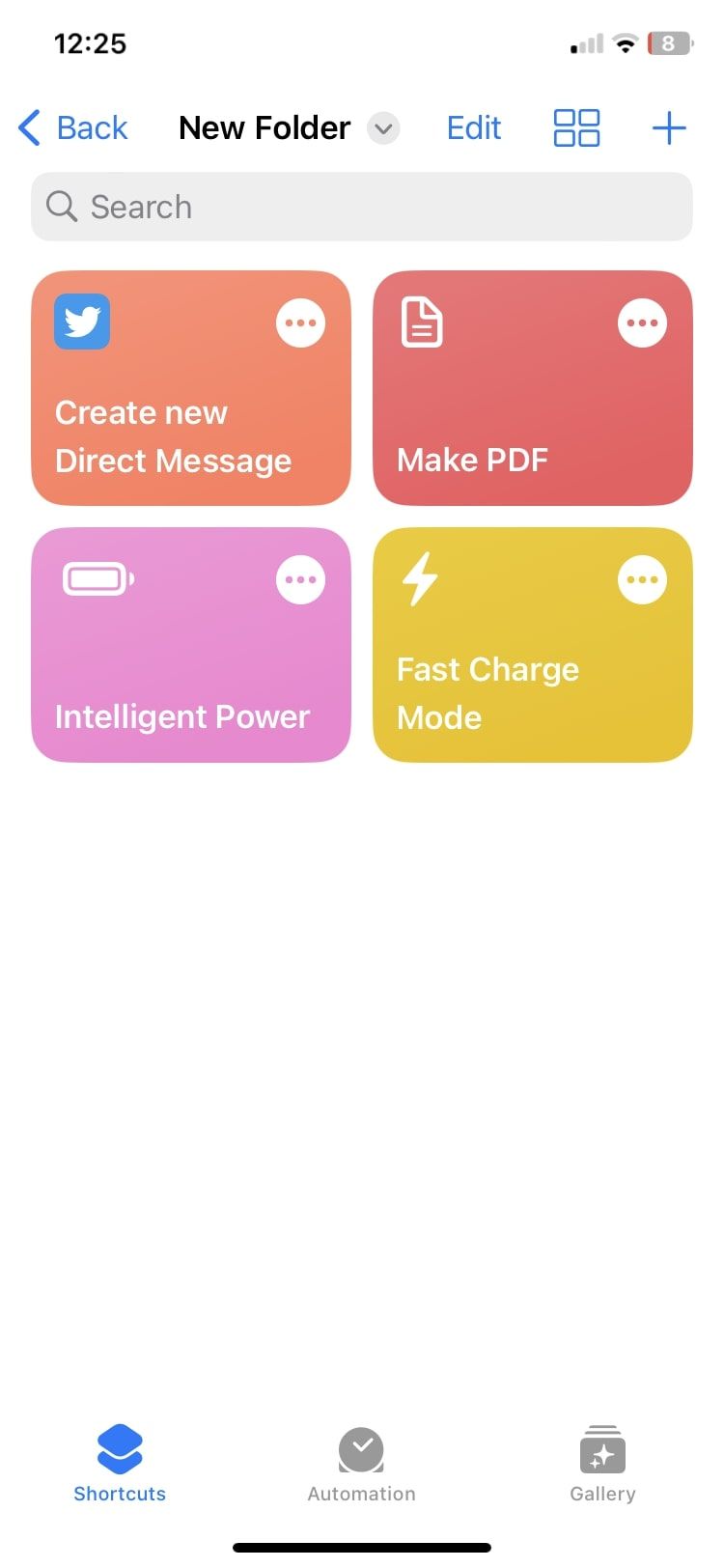 shortcuts moved in the Shortcuts app