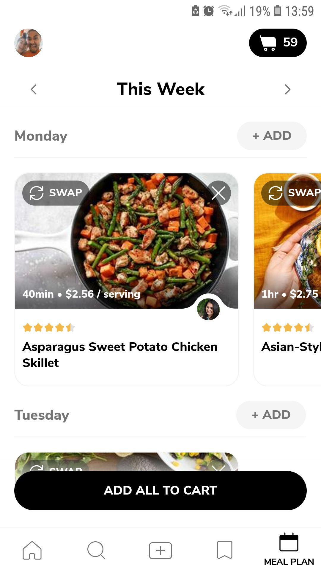 SideChef meal plan mobile meal planner app