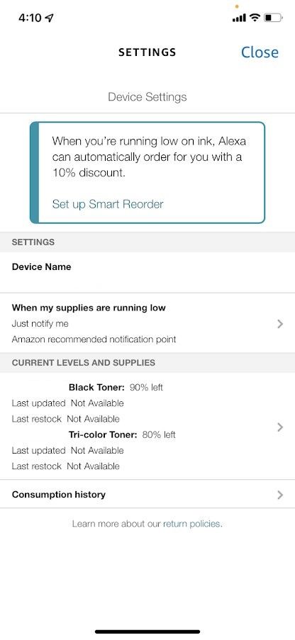 Select Set up Smart Reorder