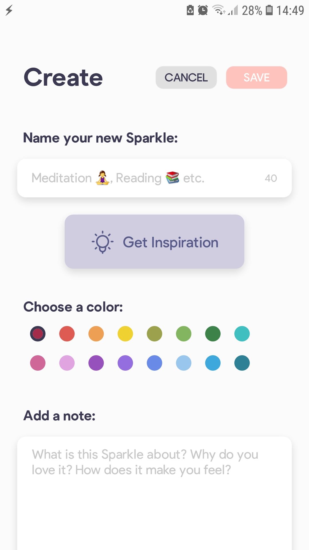 برنامه موبایل ردیاب فعالیت مراقبت از خود Sparkle ایجاد می کند