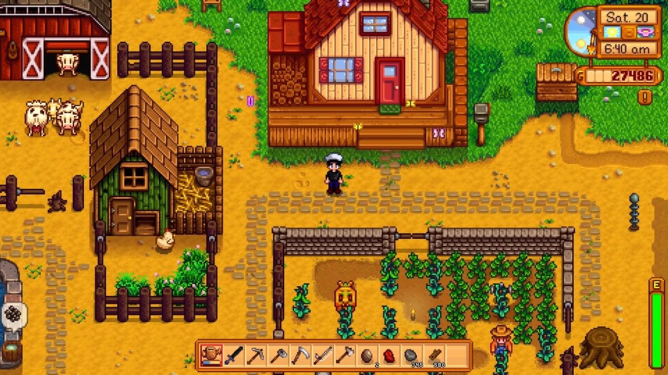 A screenshot taken from an Xbox Series X of gameplay for Stardew Valley