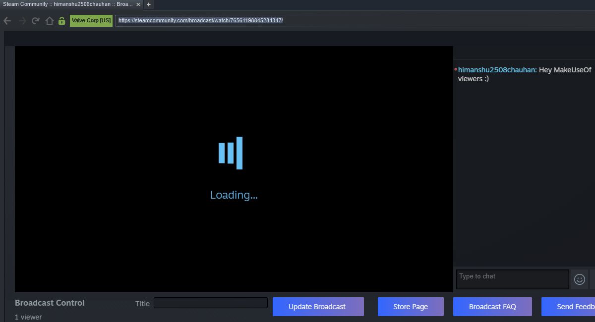 Steam Broadcast Endless Loading Preview