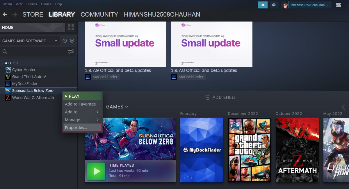 Steam Library Overview