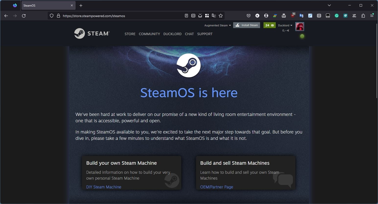 SteamOS Site