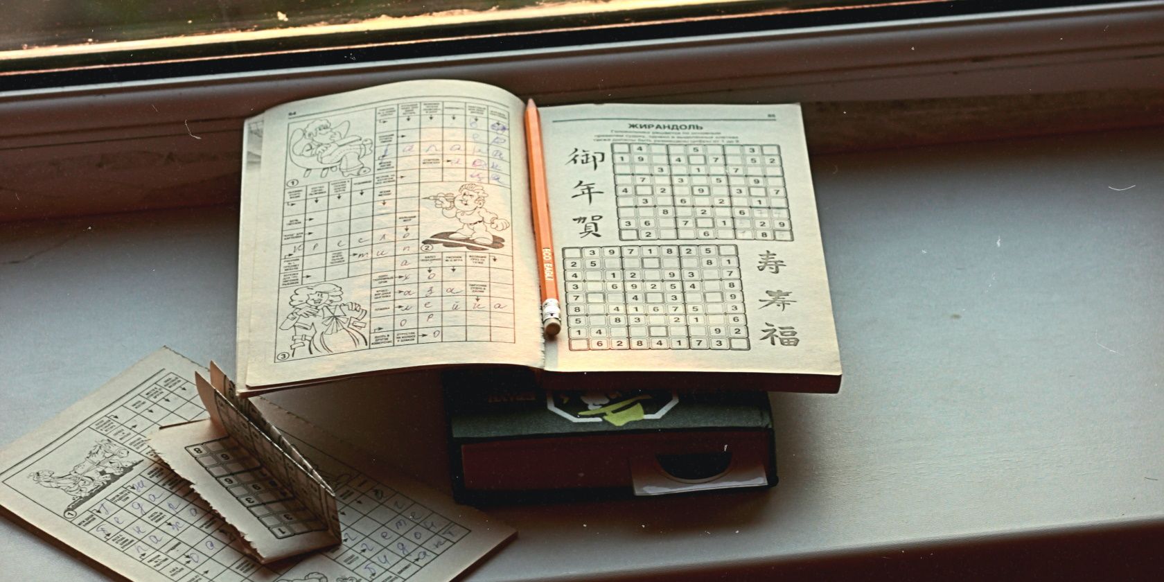 Sudoku puzzle in book