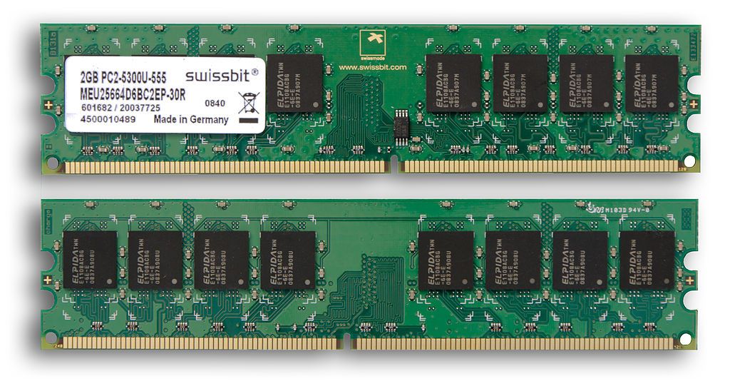 Swissbit 2GB PC2-5300U-555 DDR2 RAM
