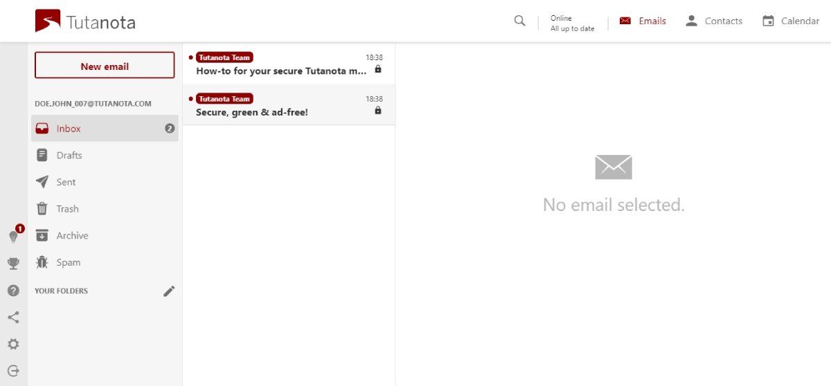 The Home Page of Tutanota Mail