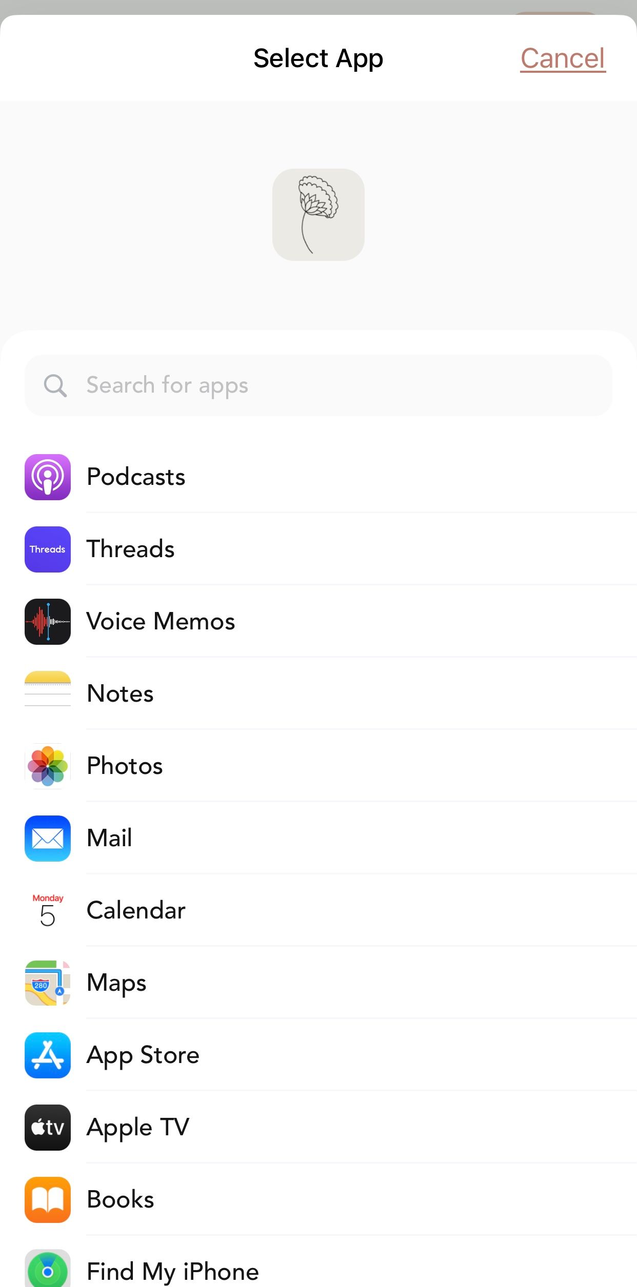 List of iPhone apps that can be replaced with Themify icons