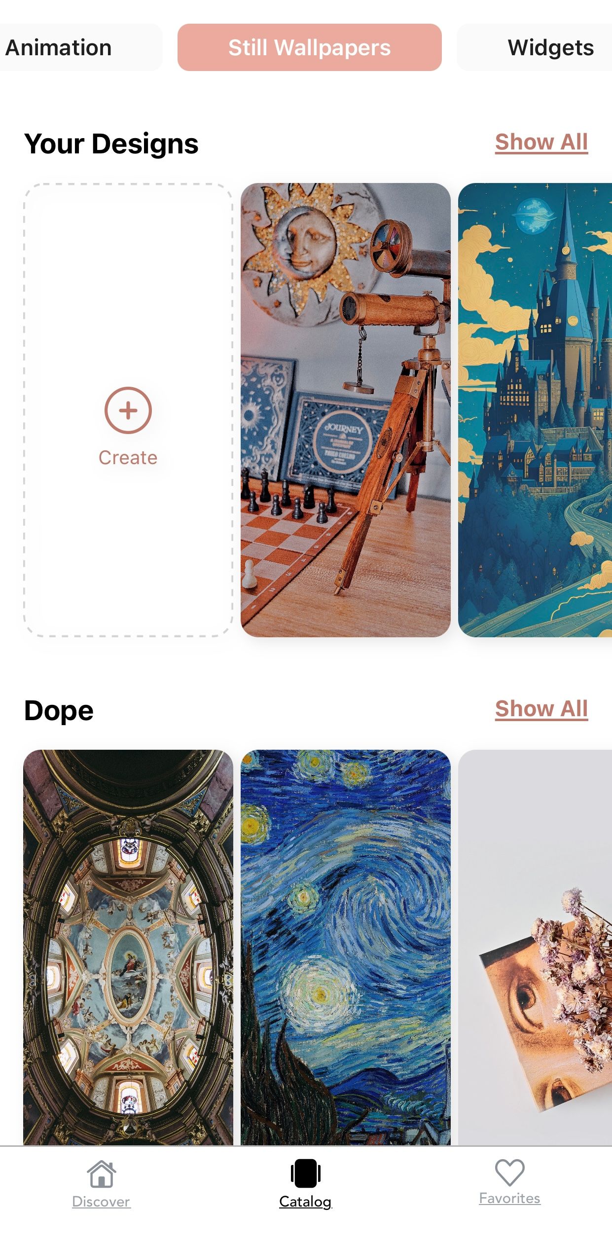 Variety of iPhone wallpapers provided by Themify
