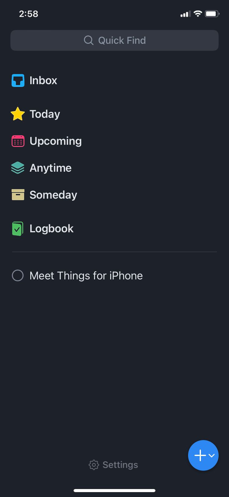 Things 3 app app home screen
