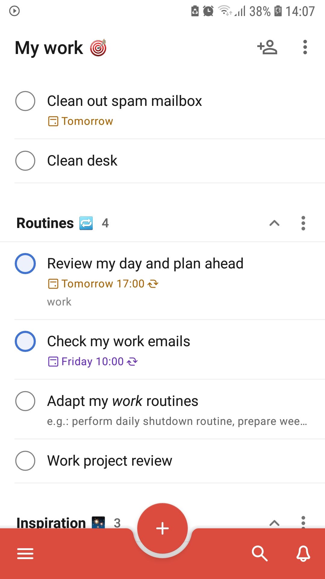 Todoist my work to-do list task mobile app