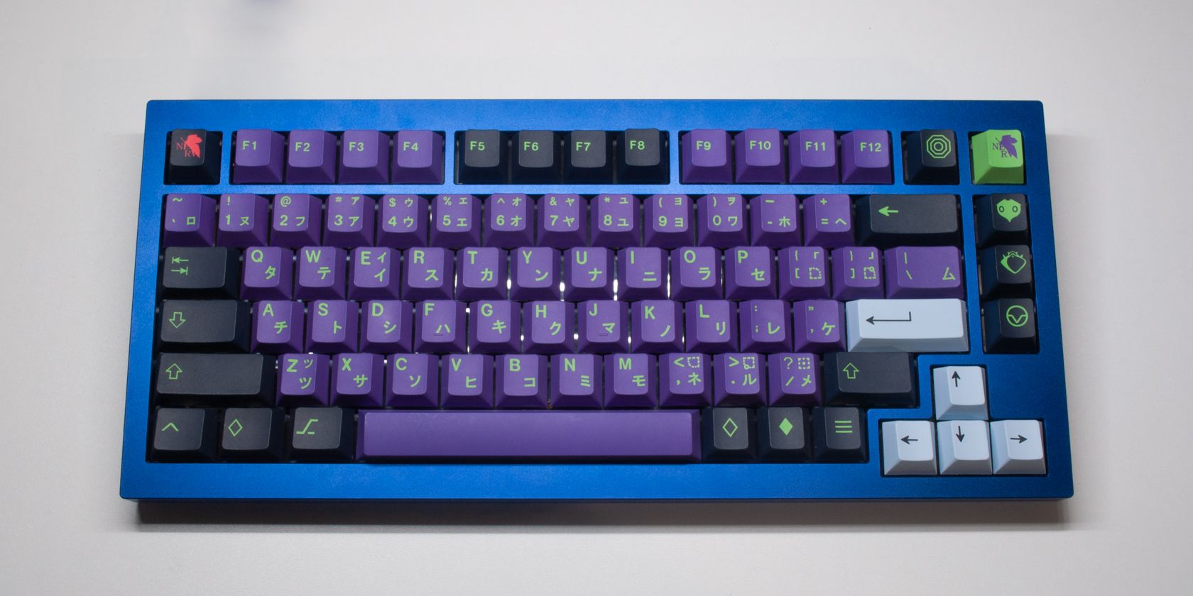 top view keychron q1 in blue