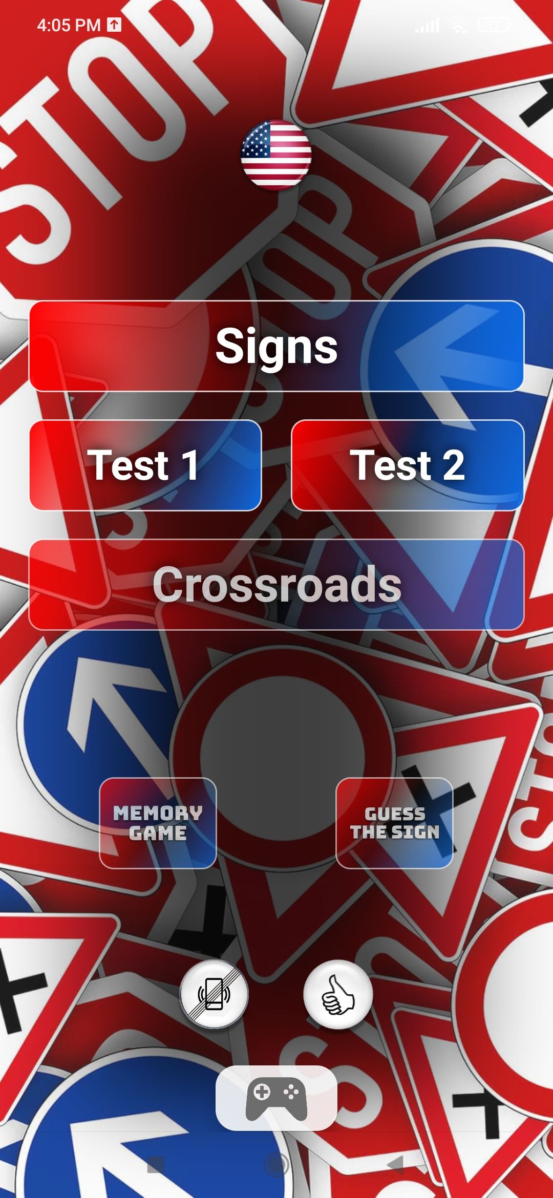 traffic road signs app homepage