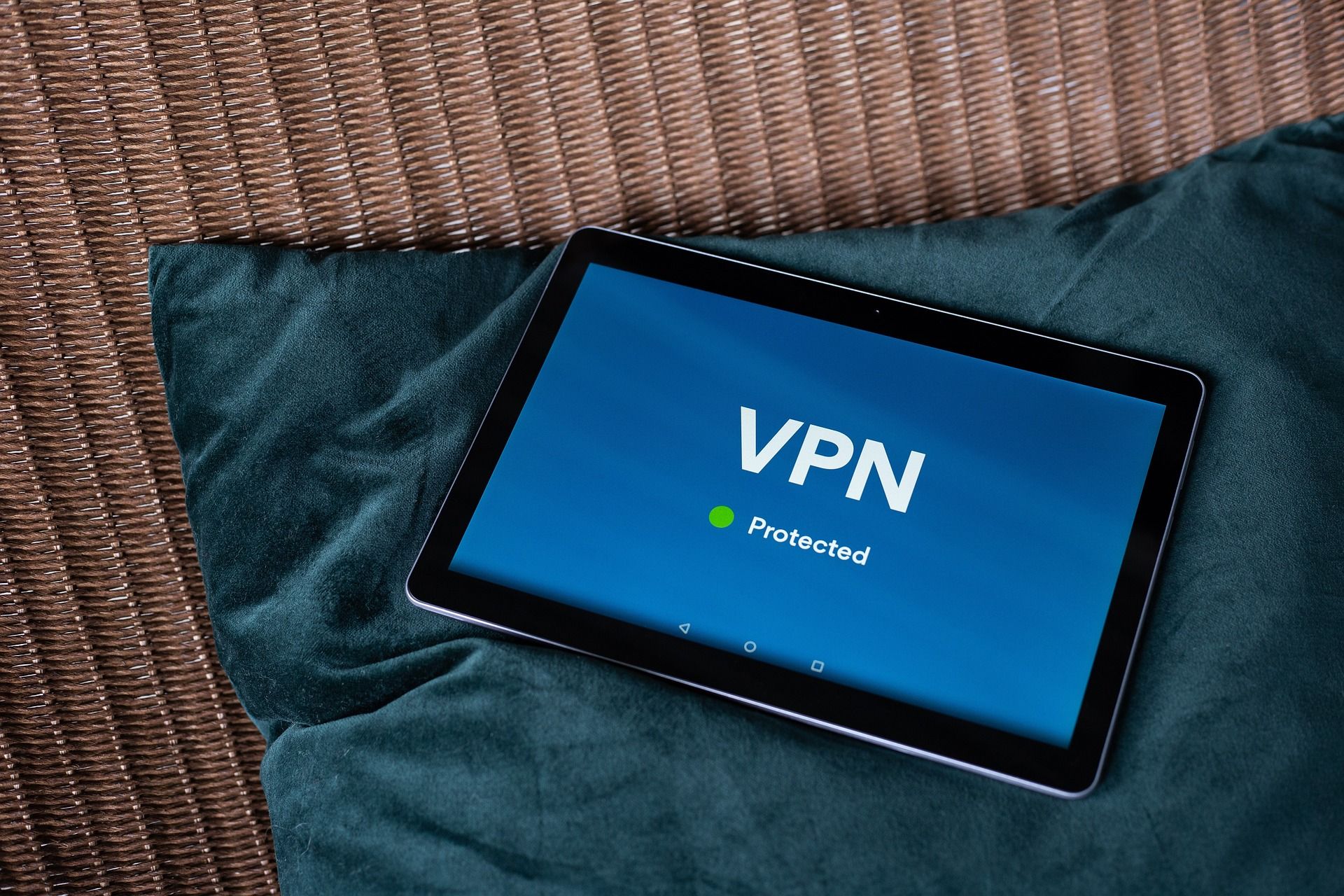 vpn روی صفحه تبلت فعال است