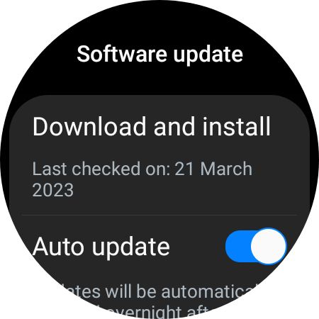 downloading Galaxy Watch update