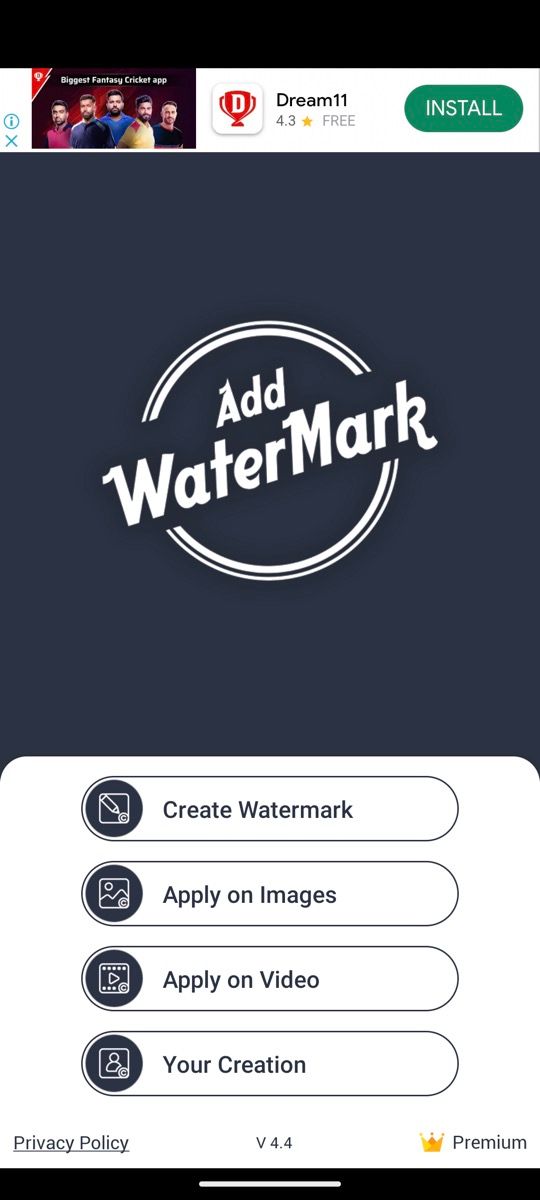 Add Watermark on Photos home screen