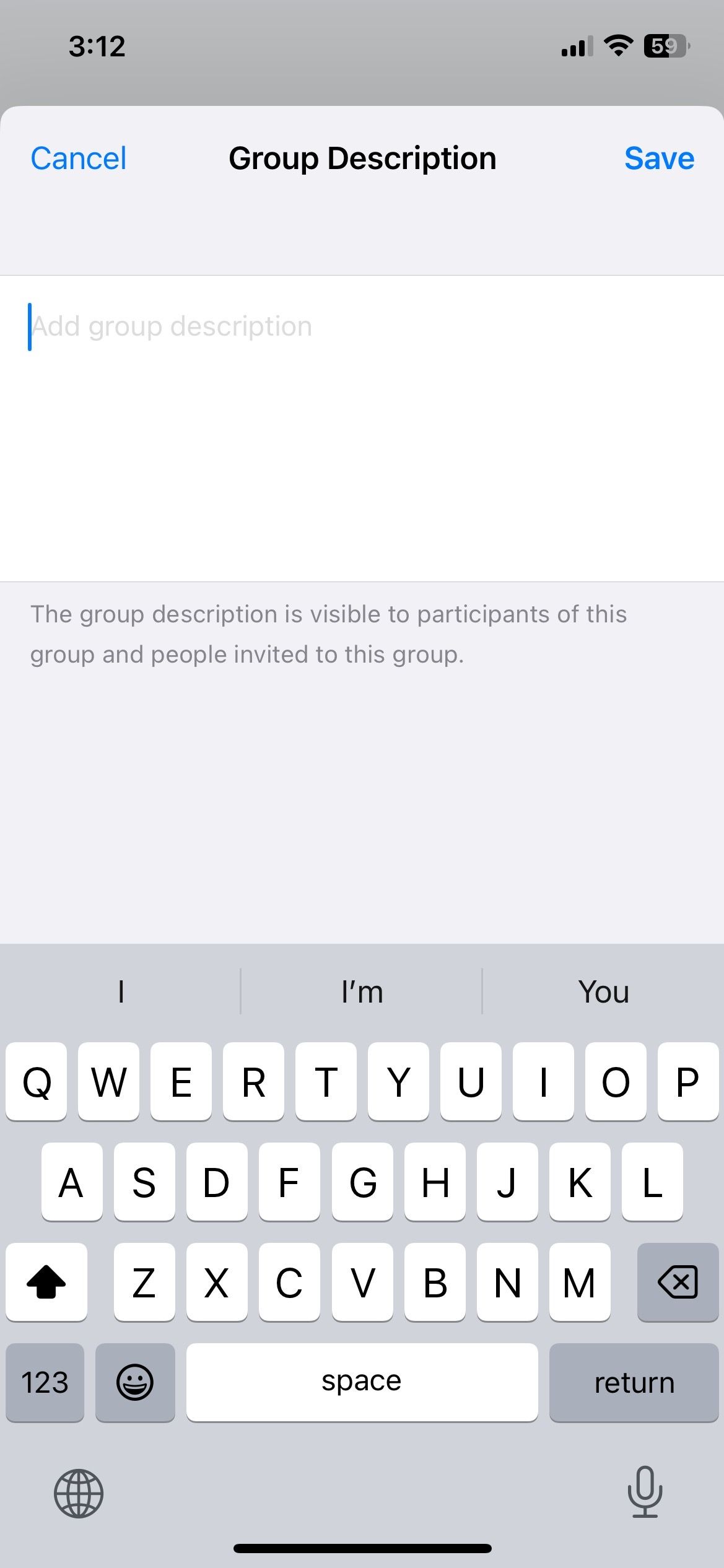 WhatsApp Group description