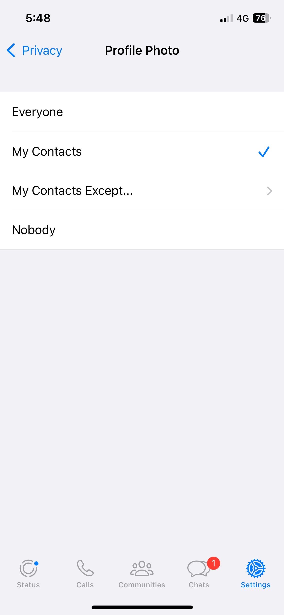 WhatsApp- Profile-photo-privacy-settings