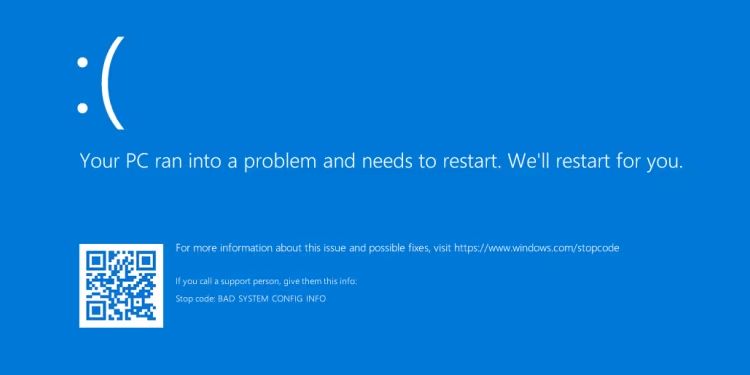 windows pc ran into a problem restart screen