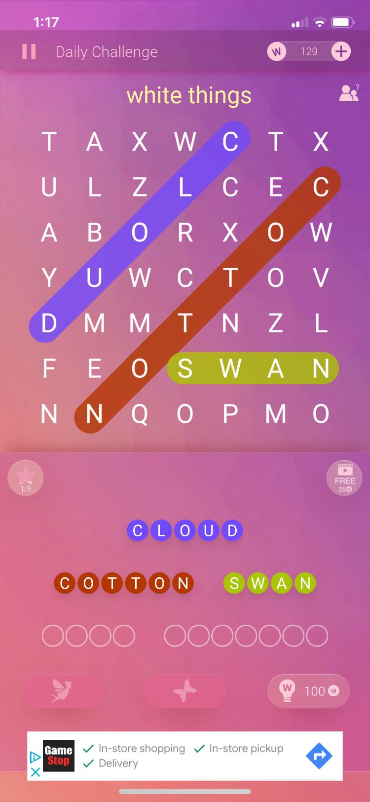 پازل روزانه برنامه Word Search Pro