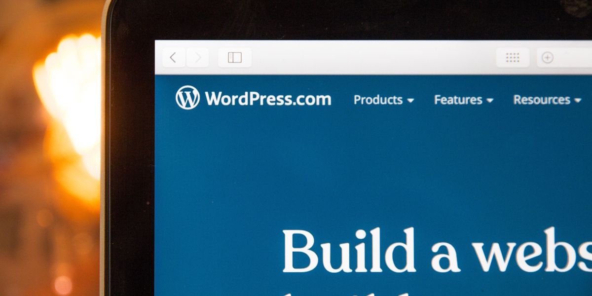 Beranda WordPress.com di layar komputer.