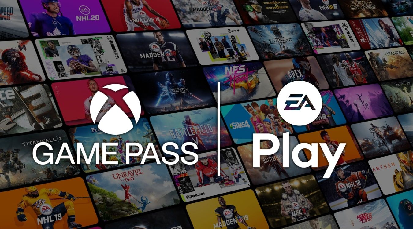 A promotional image for Xbox Game Pass and EA Play 