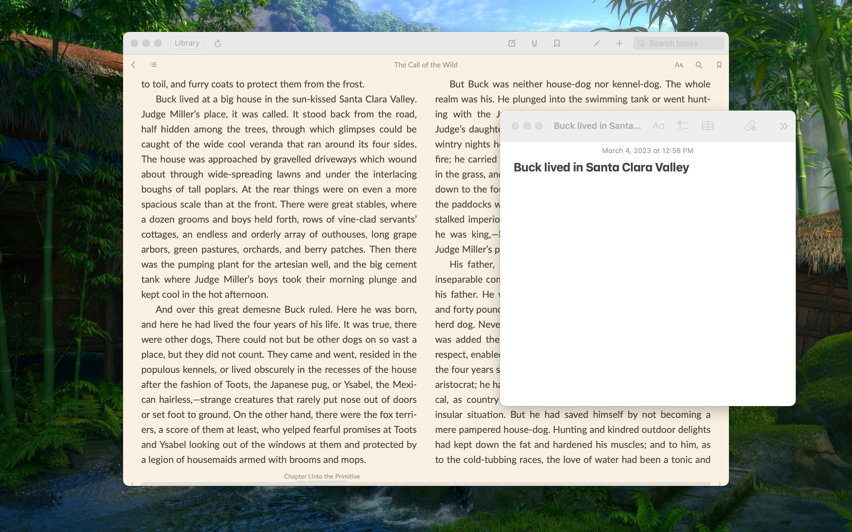 Приложение для чтения Yomu с окном Quick Note сбоку