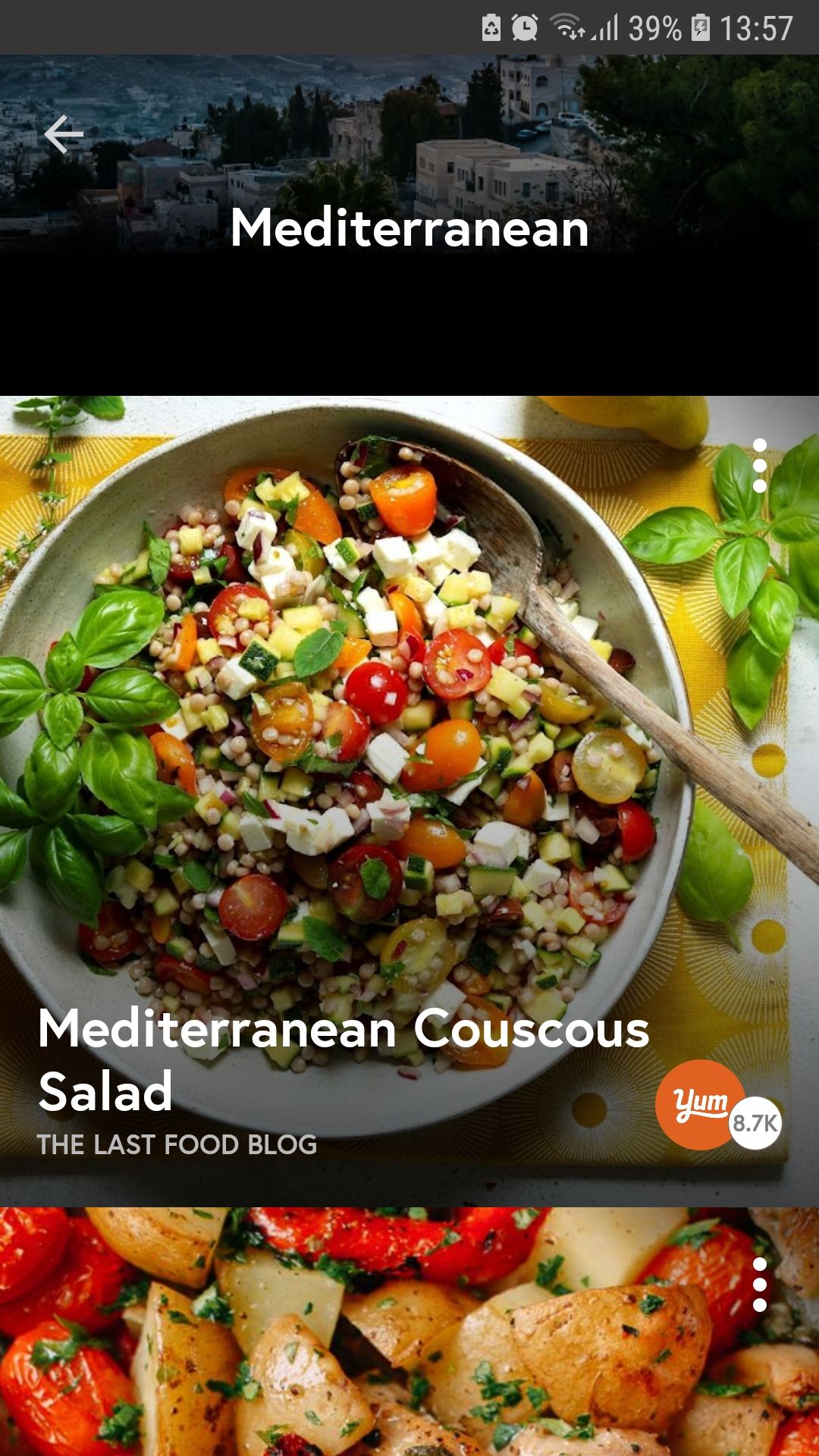 Yummly mediterranean mobile recipes app