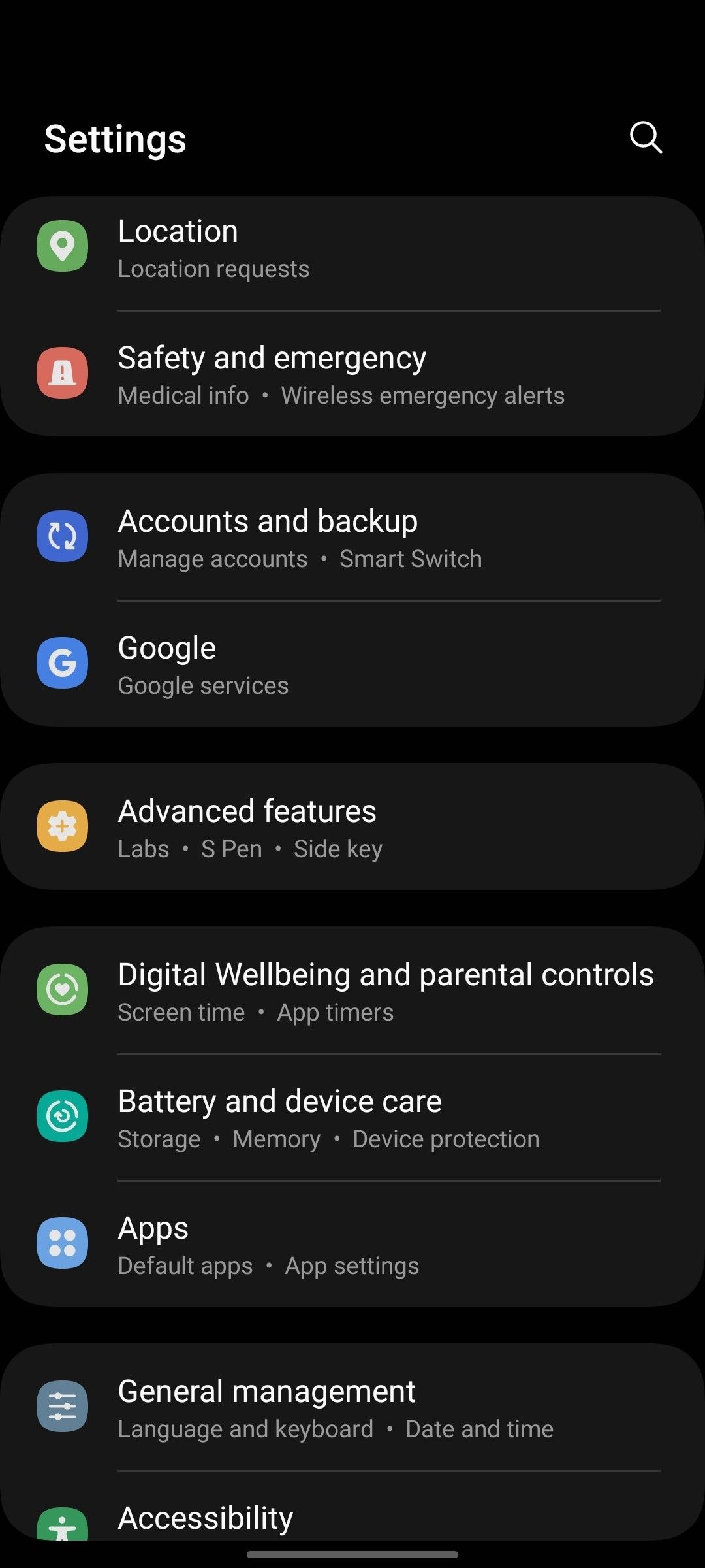 Go to Battery and Device Care Settings in Android Settings App