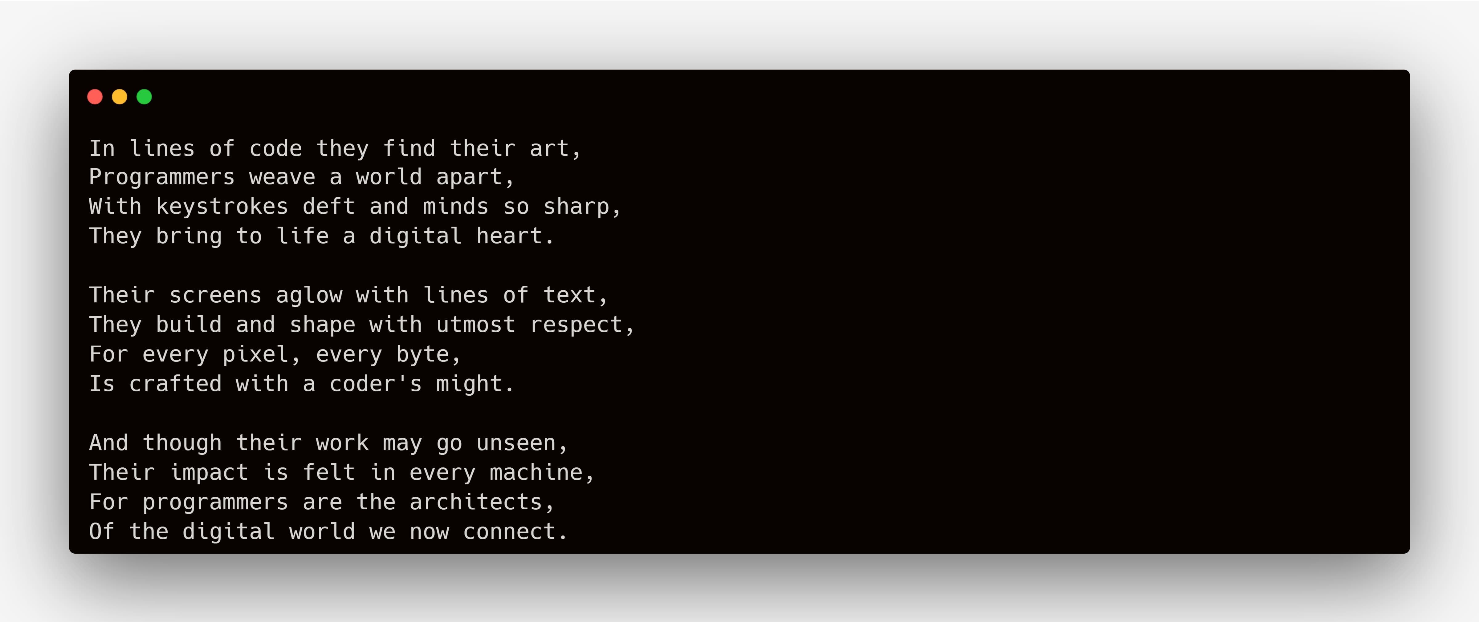 Sebuah puisi tentang programmer