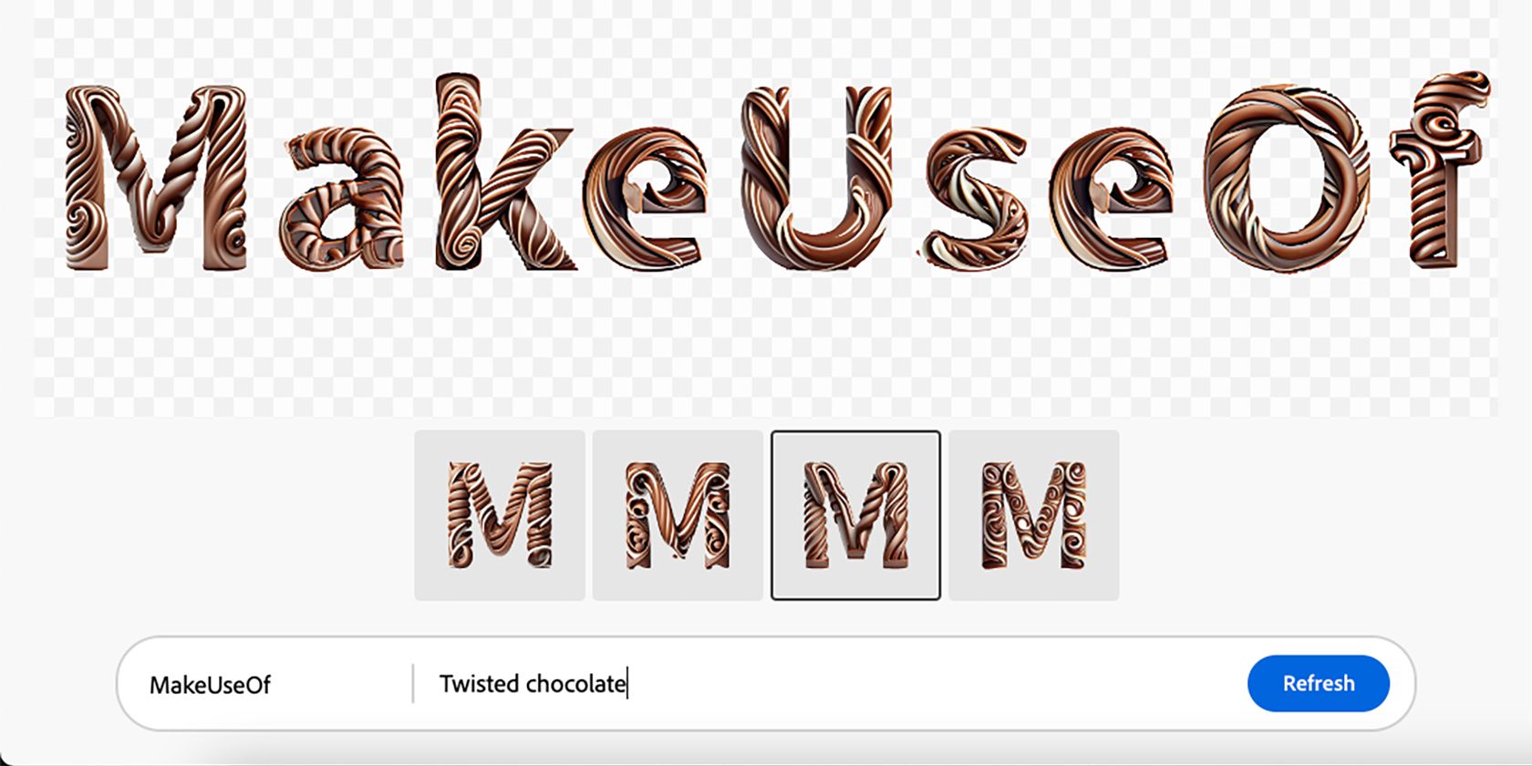 جلوه های متنی Adobe Firefly شکلات پیچ خورده را تحریک می کند.