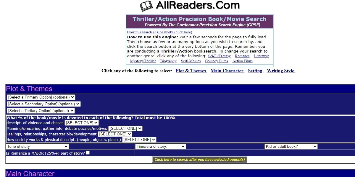 allreaders search screenshot