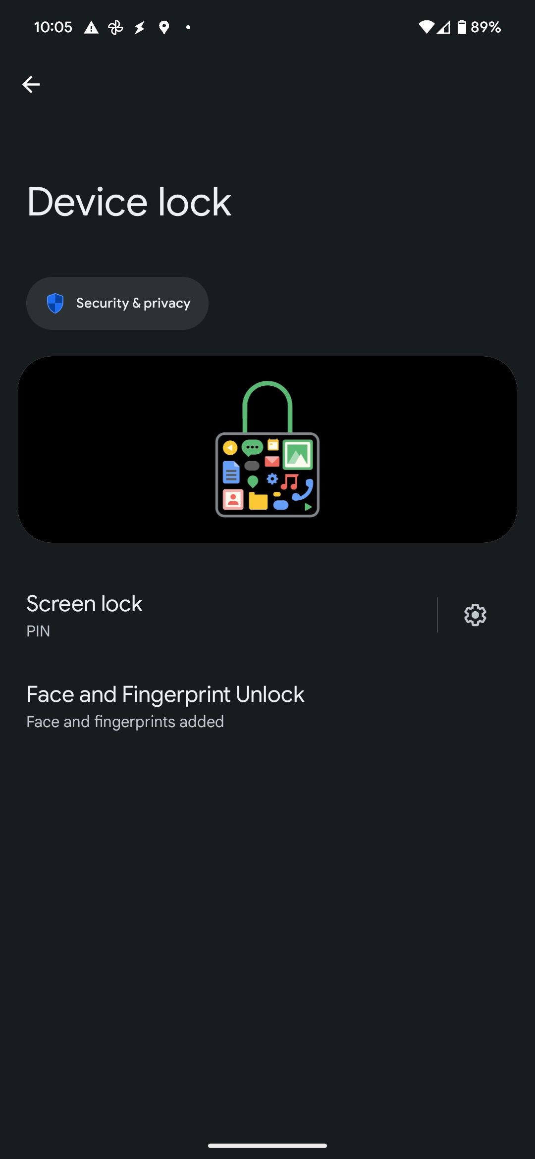 Android 14 Cài đặt khóa thiết bị