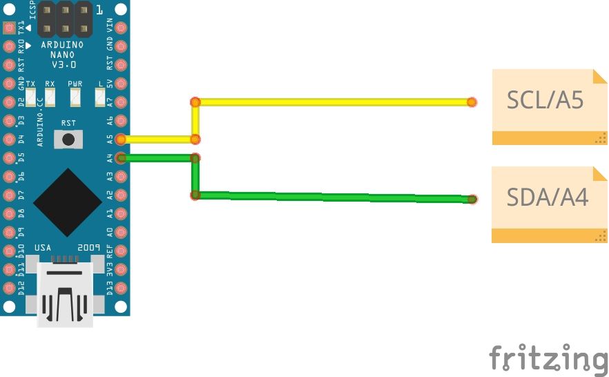 پین اوت آردوینو نانو I2C