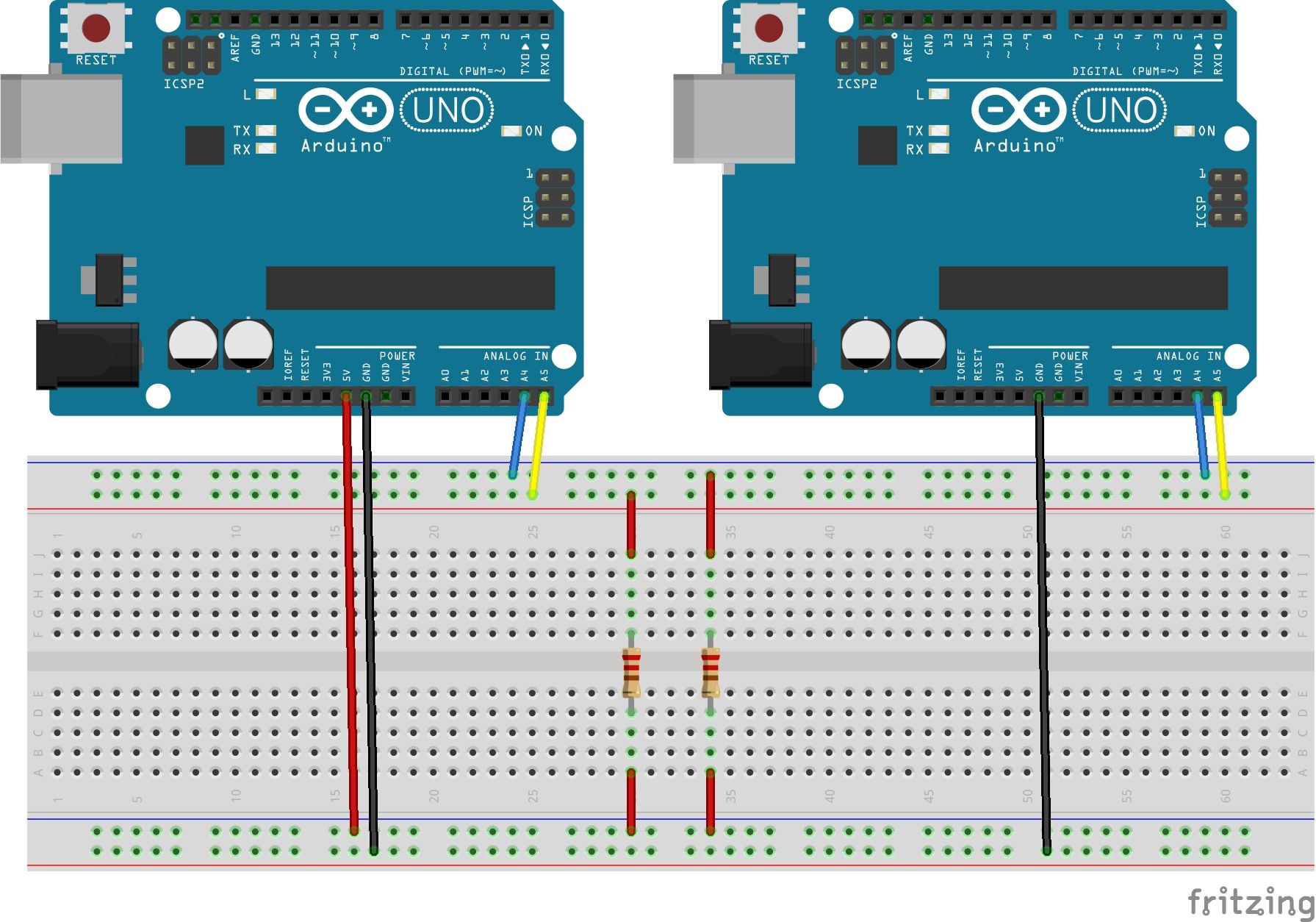 Kết nối Arduino_I2C trên breadboard