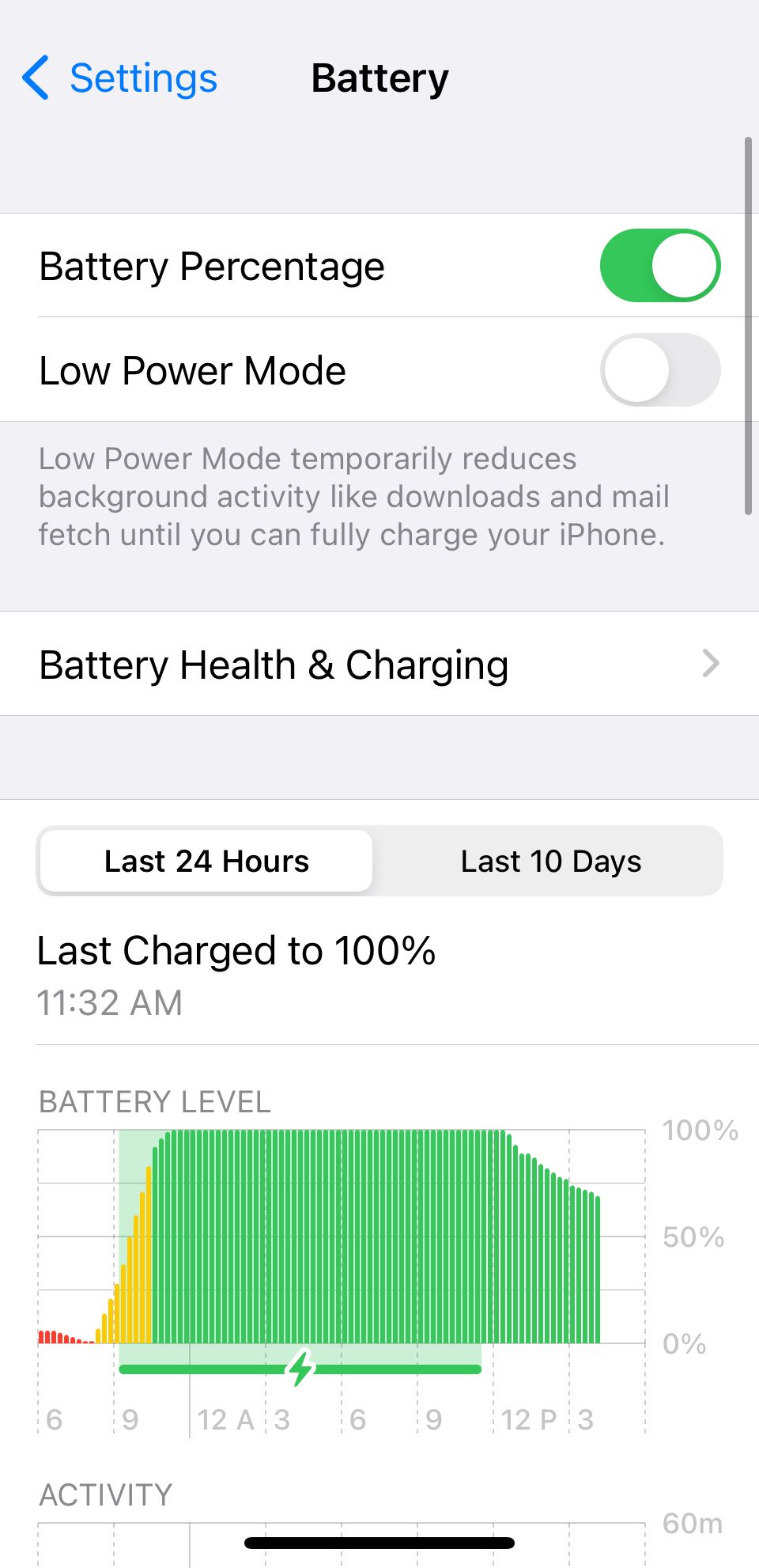 battery capacity iphone