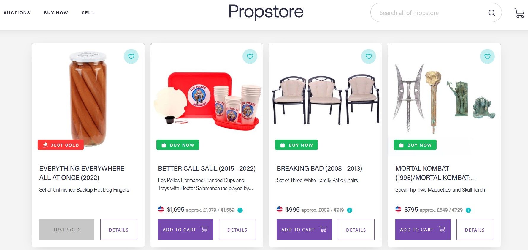 Buying Movie Props on Propstore
