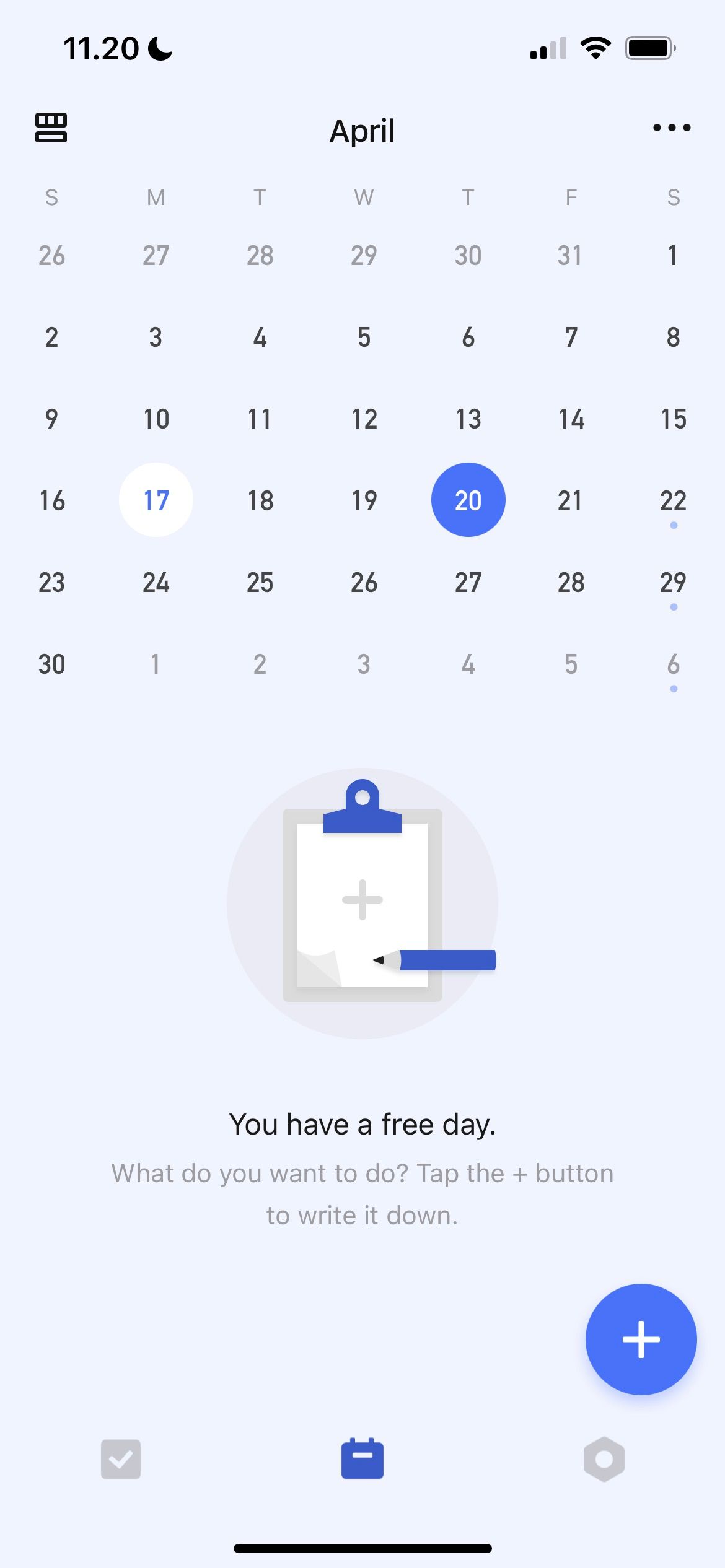 Calendar View in TickTick Screenshot