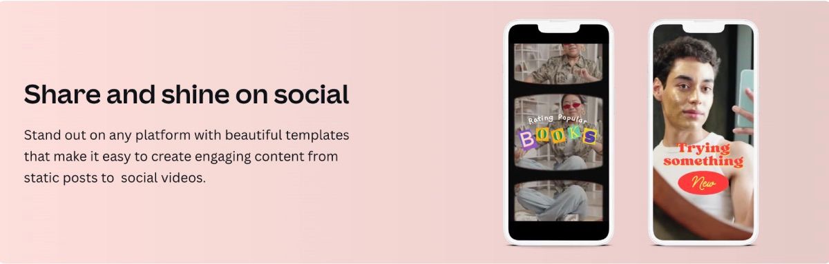 Canva Social Media ad with two phones