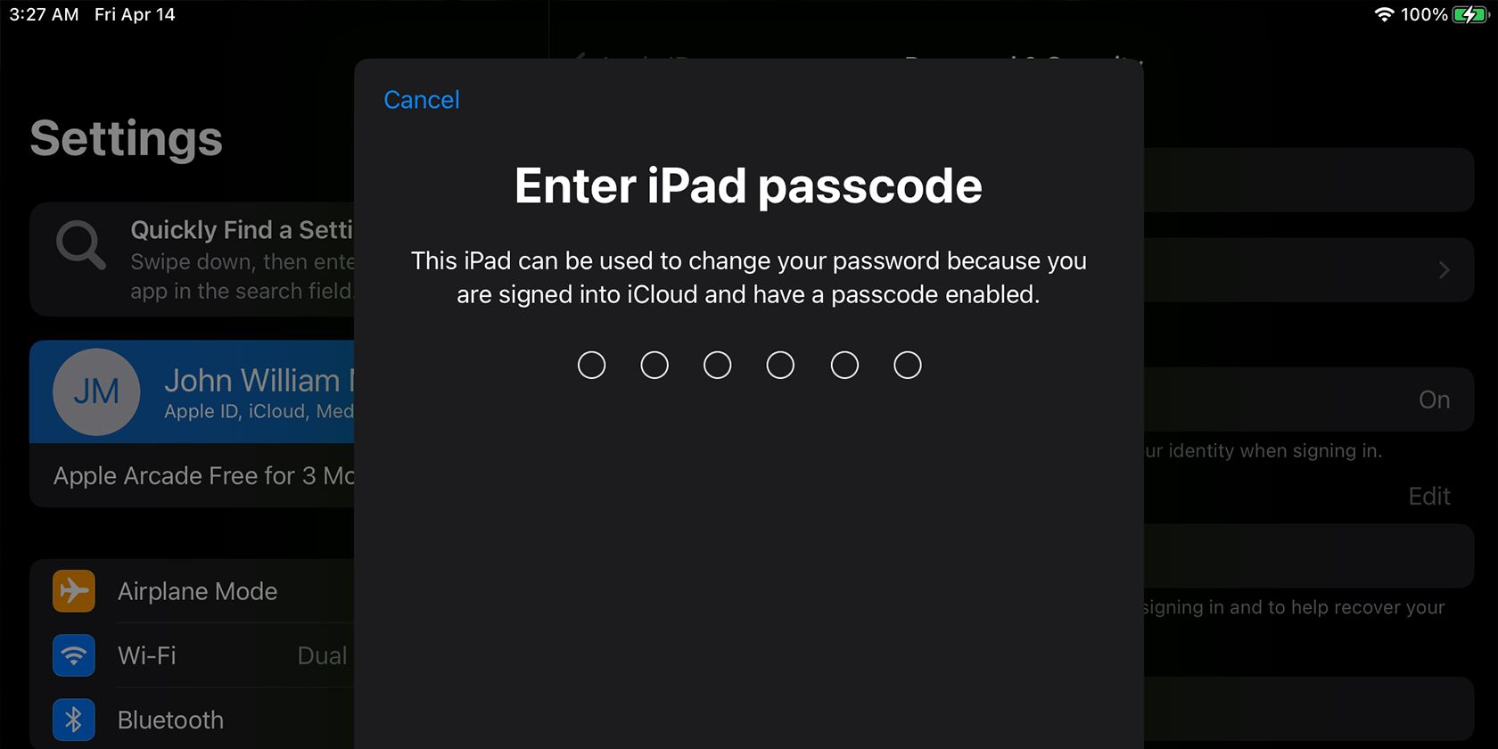 bạn có thể thay đổi mật khẩu ipad của mình không