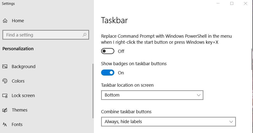 Gabungkan opsi tombol bilah tugas di Windows 10 