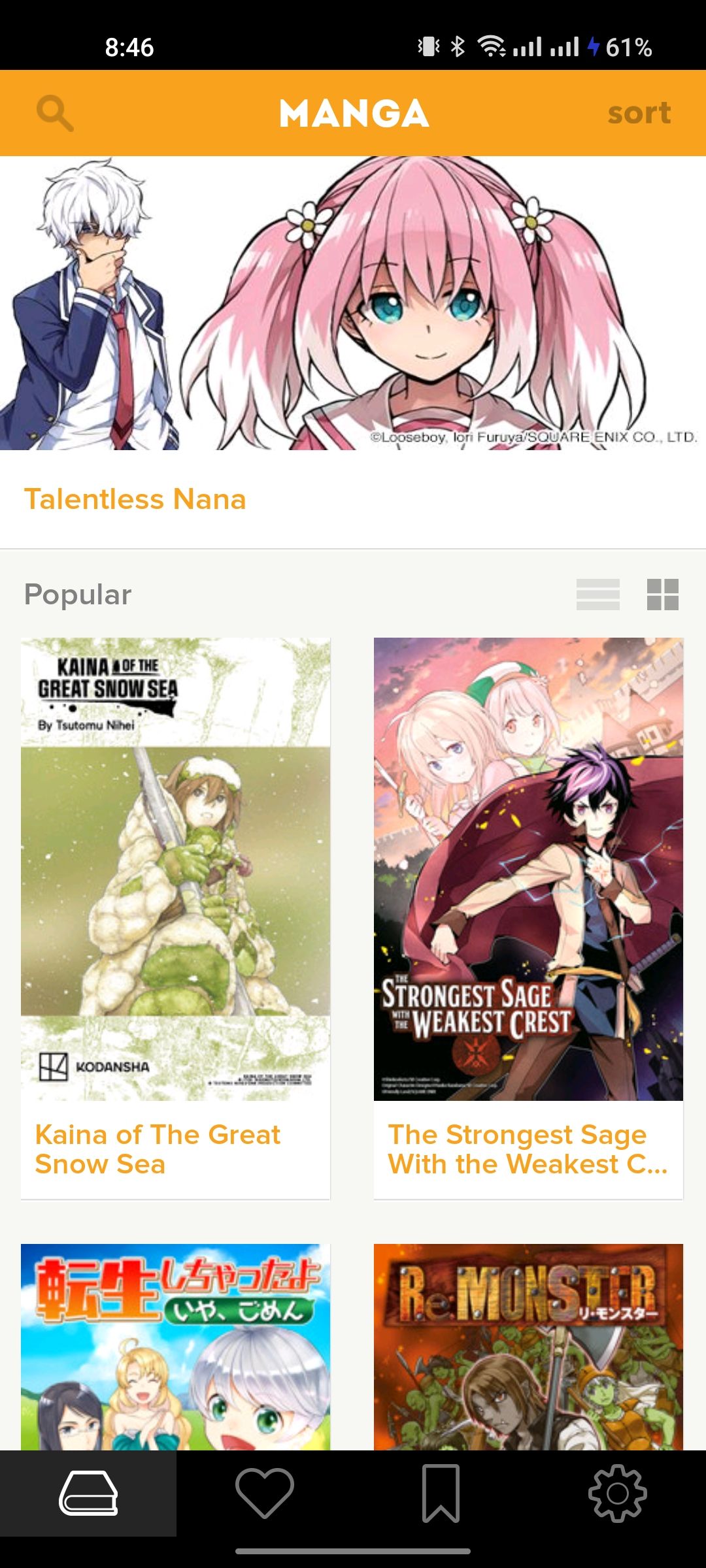 مانگا محبوب در برنامه Crunchyroll Manga