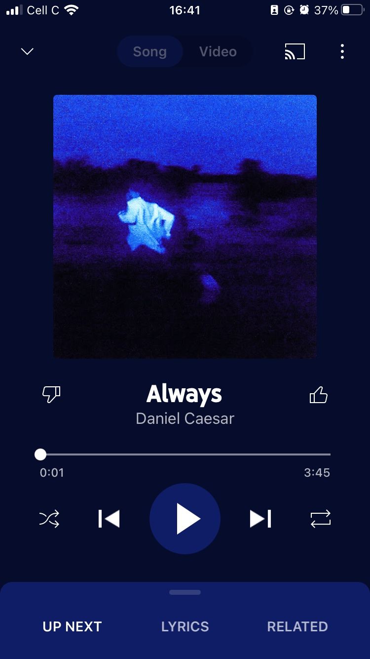 Lagu Daniel Caesar di YouTube Music