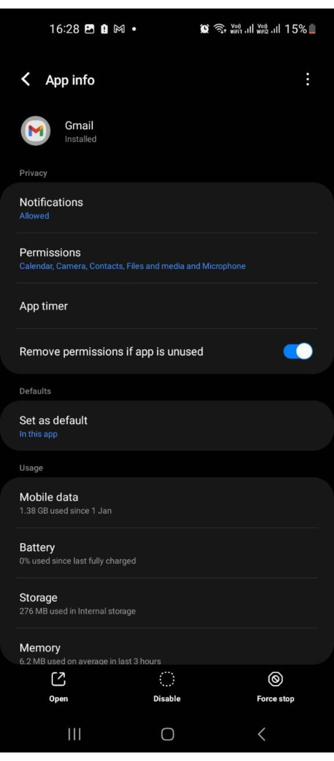 App information and details for Gmail