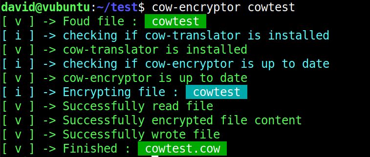encriptar un archivo con cow encryptor