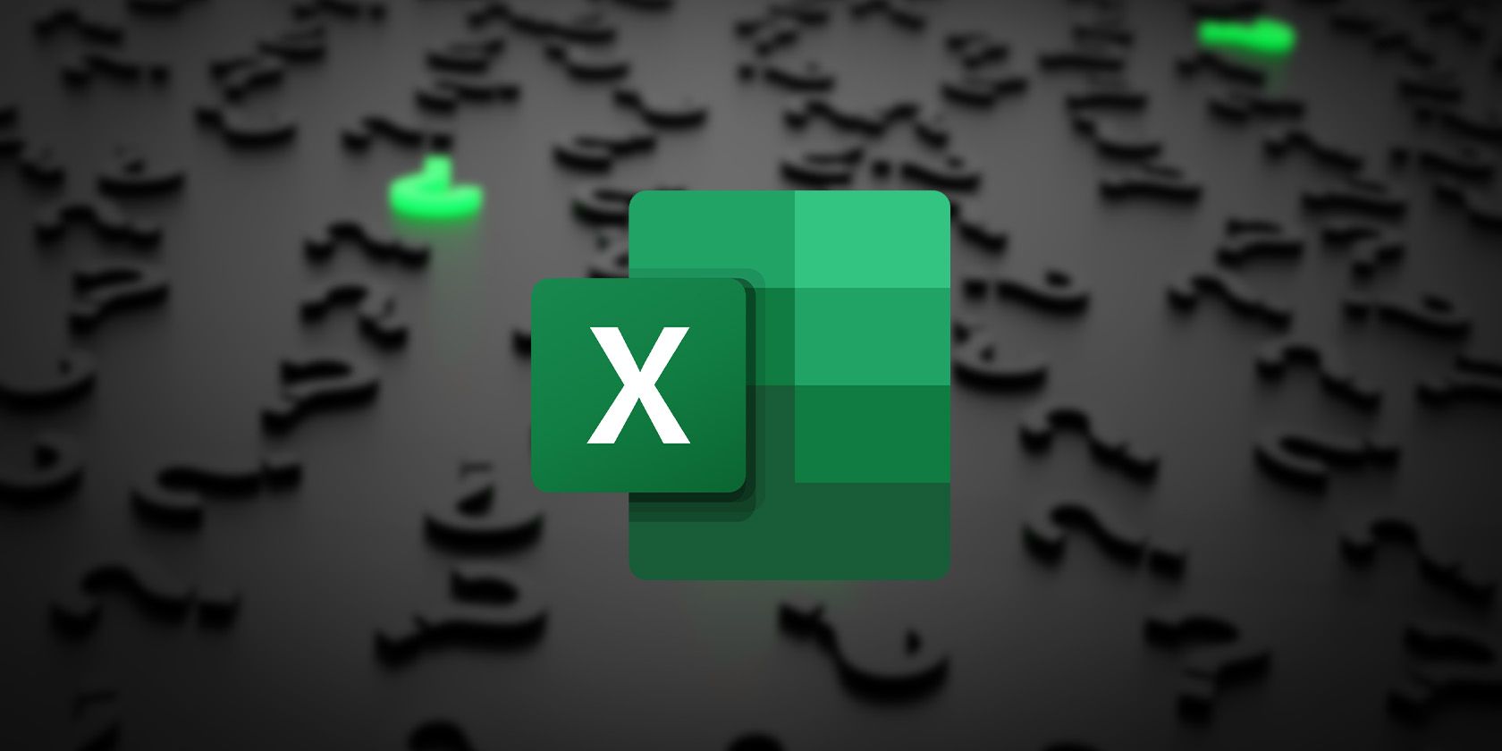 Excel logo on a background.